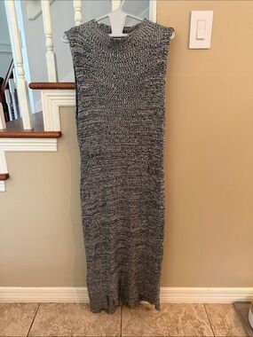 Daily Practice Sleeveless Knit Maxi Dress - Gray